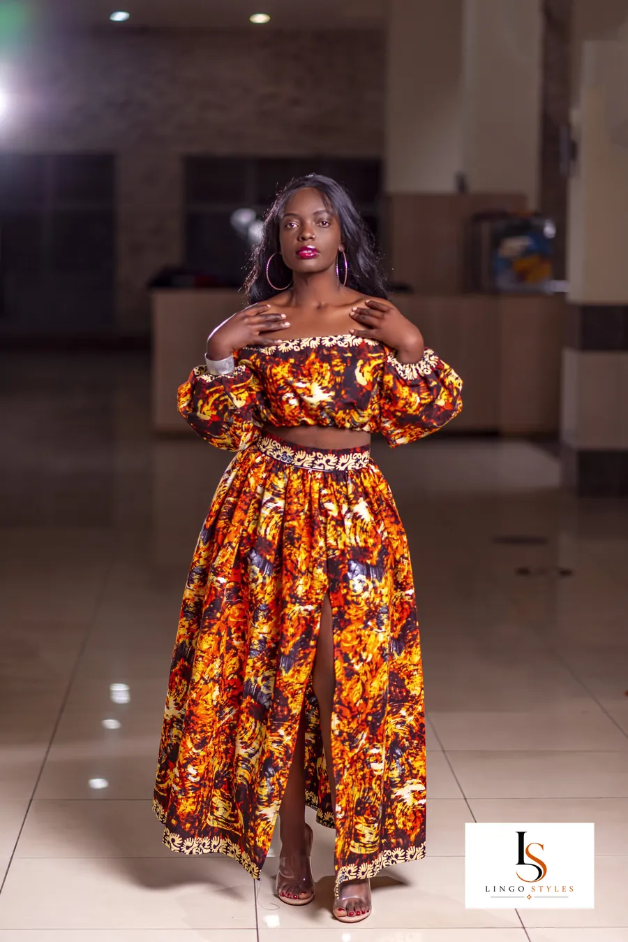 A LingoStyles maxi in Ankara print